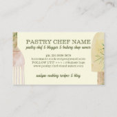 Carte De Visite Pâtisserie rustique jaune (Dos)