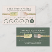 Carte De Visite Pâtisserie Rustique rose sauge boulangerie chef lo (Devant / Derrière)