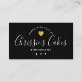 Carte De Visite pâtisserie sur mesure en lettrage noir (Devant)