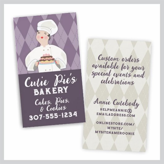 Carte De Visite pâtisserie vintage chef pâtisserie pâtisserie boul