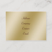 Carte De Visite pâtisseries Mariages vertes en or (Dos)
