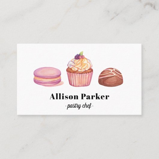 Carte de visite pâtissier (Devant)