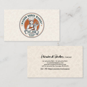 Carte De Visite Pâtissier Boulangerie Magasin Pâtisserie Desserts 