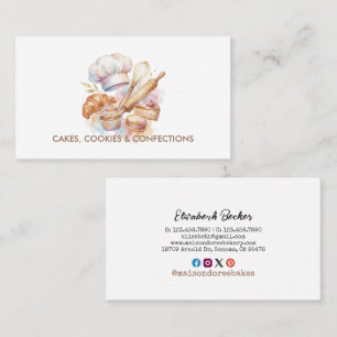 Carte De Visite Pâtissier Boulangerie Pâtisserie Chef Dessert Sucr