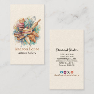 Carte De Visite Pâtissier Boulangerie Pâtisserie Desserts Sucrerie