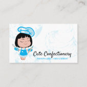 Carte De Visite Pâtissier confiseur bleu (Devant)