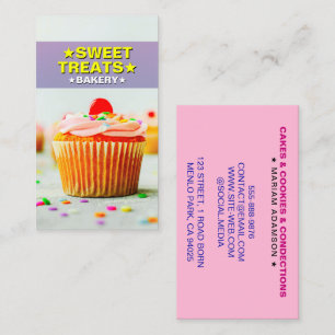 Carte De Visite Pâtissier Cupcake & Douceurs   Pâtisserie