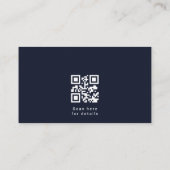 Carte De Visite Patriotic American Flag QR Code Professional (Dos)