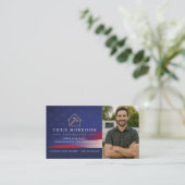 Carte De Visite Patriotic Contractor QR Code Photo (Debout devant)