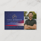 Carte De Visite Patriotic Contractor QR Code Photo (Devant)