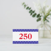 Carte De Visite Patriotic Red White & Blue 250 (Debout devant)