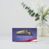 Carte De Visite Patriotic Truck Driver Professional (Debout devant)