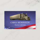 Carte De Visite Patriotic Truck Driver Professional (Devant)
