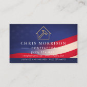 Carte De Visite Patriotic Wood Building Construction QR Code (Devant)