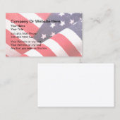 Carte de visite patriotique américain (Devant / Derrière)