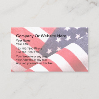 Carte de visite patriotique américain