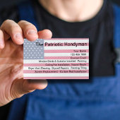Carte De Visite Patriotique américain Handyman Services