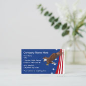 Carte De Visite Patriotique Americana Thème Aigle (Debout devant)