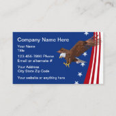 Carte De Visite Patriotique Americana Thème Aigle (Devant)