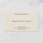 Carte De Visite Patriotique Bald Eagle écologiste (Dos)