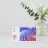 Carte de visite patriotique blanc et bleu rouge (Debout devant)