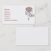 Carte de visite patriotique de coeur de KRW (Devant / Derrière)