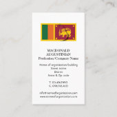 Carte De Visite Patriotique | DRAG SRI LANKA Ajouter | Photo (Devant)