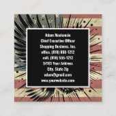 Carte de visite patriotique du drapeau américain B (Dos)