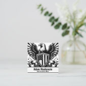 Carte de visite patriotique du drapeau américain B (Debout devant)