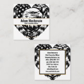 Carte de visite patriotique du drapeau américain B (Devant / Derrière)