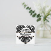 Carte de visite patriotique du drapeau américain B (Debout devant)