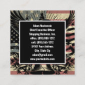 Carte de visite patriotique du drapeau américain B (Dos)