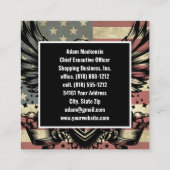 Carte de visite patriotique du drapeau américain B (Dos)