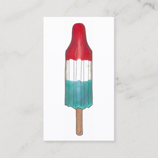 Carte De Visite Patriotique Fireworks Rocket Pop Popsicle USA 4 ju (Devant)