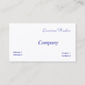 Carte De Visite Patriotique français (Dos)