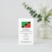 Carte De Visite Patriotique ST KITTS DRAPEAU Ajouter photo (Debout devant)