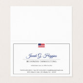 Carte De Visite Patriotique Thème Minimal Style Moderne (Extérieur déplié)