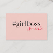 Carte De Visite Patron et nom de fille rose moderne | best Girly G (Devant)