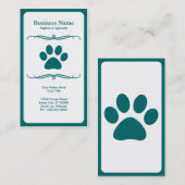 Carte De Visite patte d'animal familier de mod (Devant / Derrière)