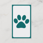 Carte De Visite patte d'animal familier de mod (Dos)