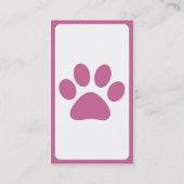 Carte De Visite patte d'animal familier de mod (Dos)