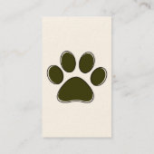 Carte De Visite patte de animal oddRex (Dos)