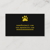 Carte De Visite Patte de chien de moutarde (Dos)