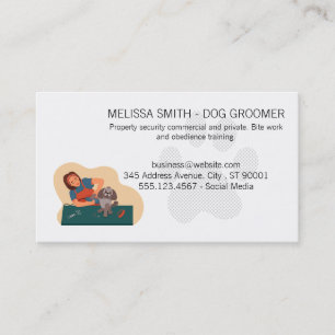 Carte De Visite Patte de toutou Soins des animaux Toiletteur