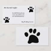 Carte De Visite Patte noire (Devant / Derrière)