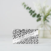 Carte De Visite Patteries du Black White Leopard animal (Debout devant)