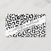 Carte De Visite Patteries du Black White Leopard animal (Devant)