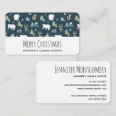 Carte De Visite Patterns de Cute Christma (Devant / Derrière)