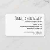 Carte De Visite Patterns de Cute Christma (Dos)