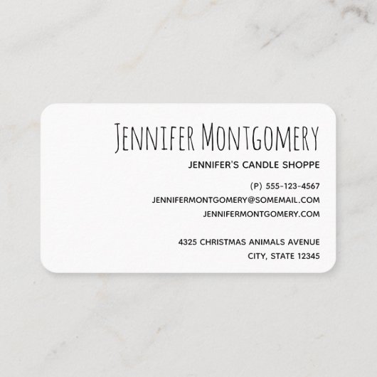 Carte De Visite Patterns de Cute Christma (Dos)